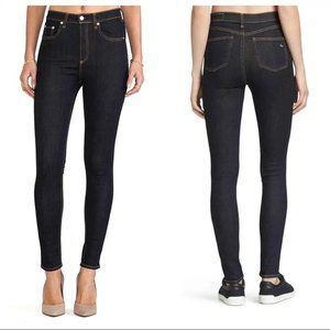Rag & Bone Justine High Waisted Skinny Jeans - Dark Denim Wash Sz 28